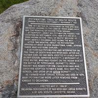 Trail of Death Plaque