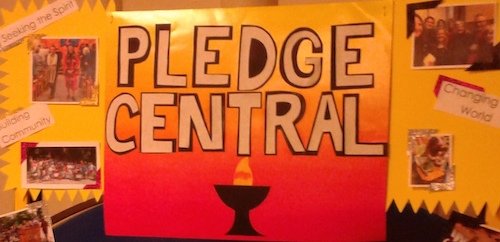 Pledge Central pledge drive booth