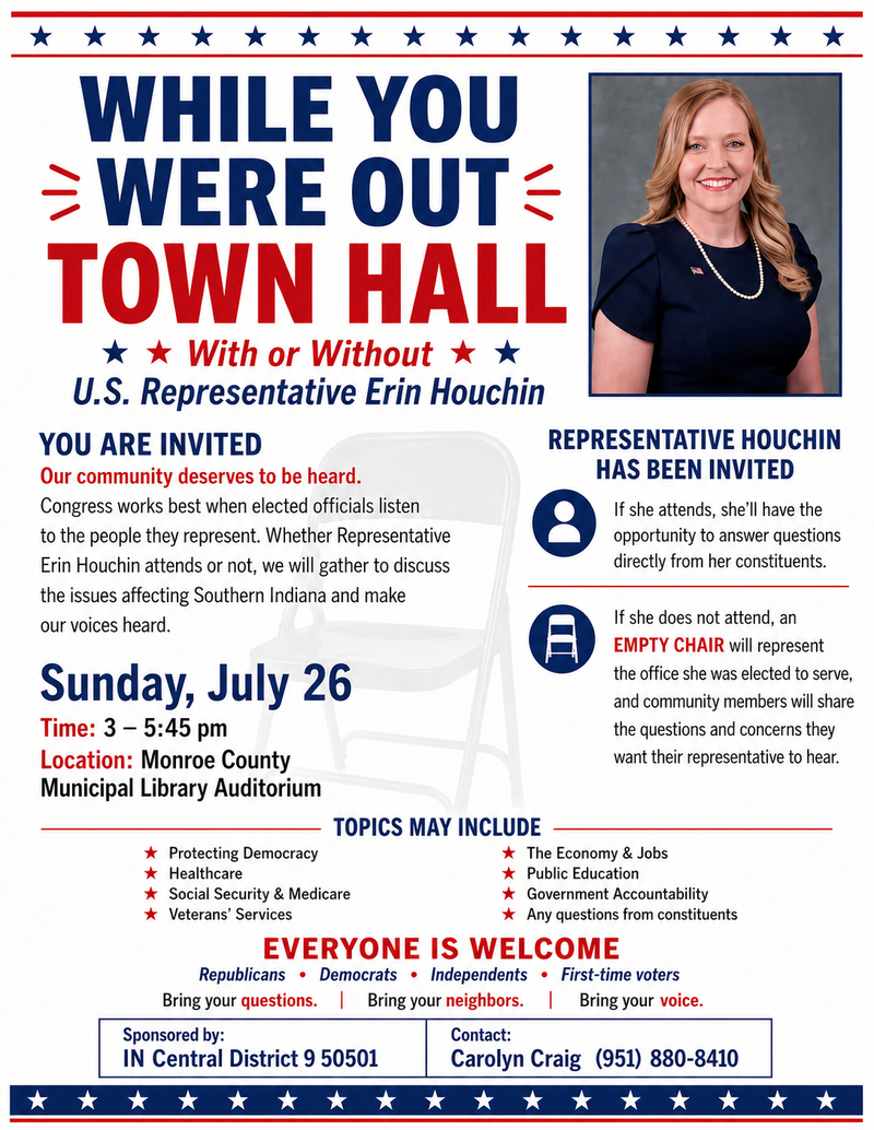 WHILE YOU WERE OUT TOWN HALL
