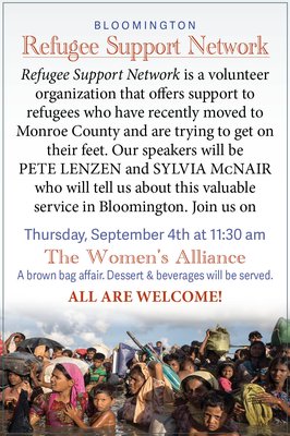 Womens' Alliance Ad Bloomington Refugee Support Network Speaks