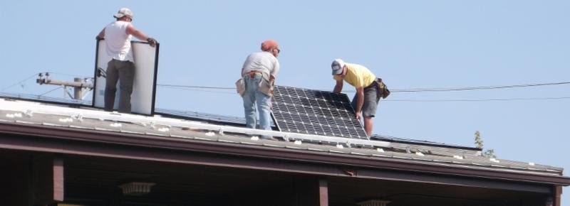 Solar Panels Being Installed on the church